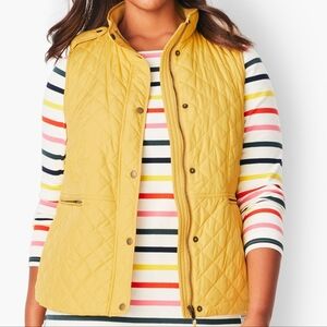Talbots Yellow Quilted Vest